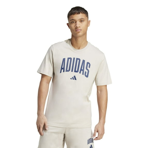 Men's adidas Collegiate Lineage Graphic Tee Color: Wonder Alumina Size: L