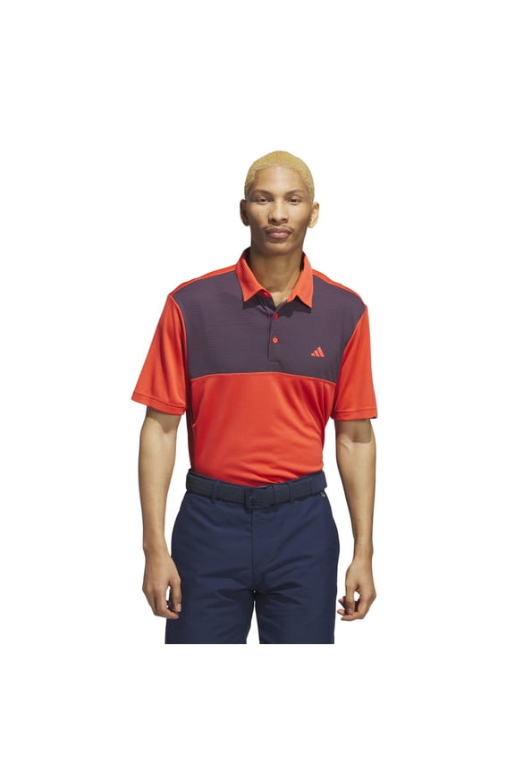 Men's adidas Core Colorblock Polo Color: Red Size: L