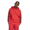 thumbnail image 1 of Men's adidas Essentials 3-Stripes French Terry Sportswear Hoodie Color: Pure Ruby Size: XL, 1 of 4