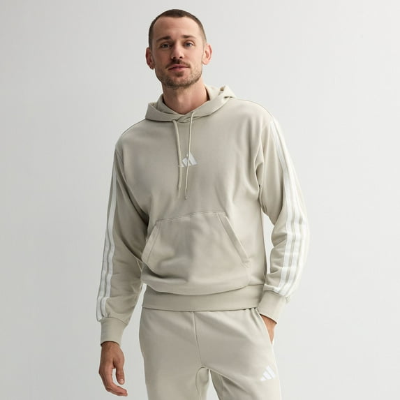 Men's adidas Essentials 3-Stripes French Terry Sportswear Hoodie Color: Wonder Alumina Size: XL