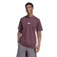 thumbnail image 1 of Men's adidas Essentials 3-Stripes Single Jersey Sportswear T-Shirt Color: Aurora Ruby Size: L, 1 of 4