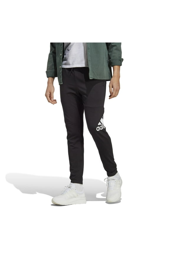 Men's adidas Essentials Badge of Sport Jersey Tapered Pants Color: Black Size: L