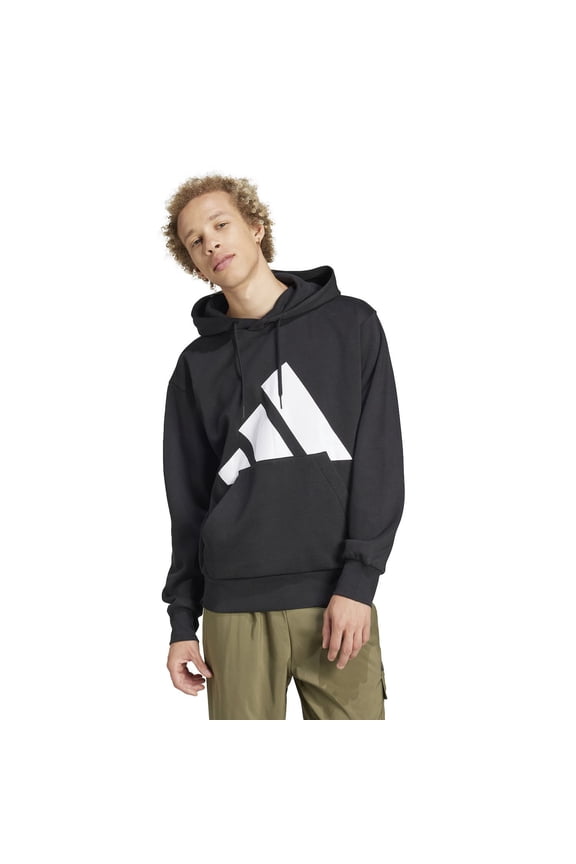 Men's adidas Essentials Big Logo Fleece Graphic Hoodie Color: Black Size: M