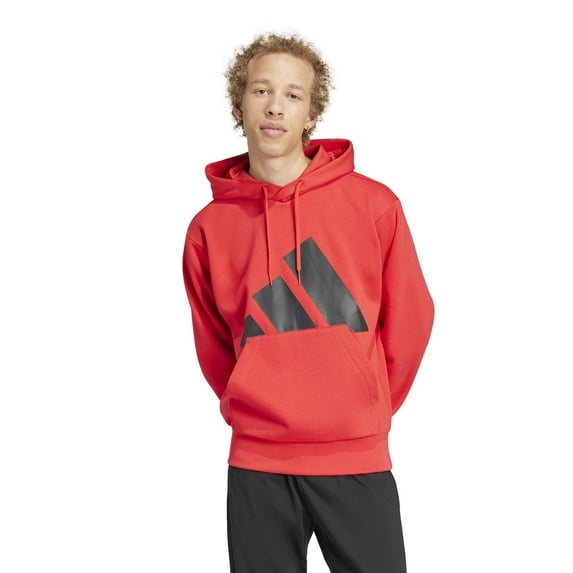 Men's adidas Essentials Big Logo Fleece Graphic Hoodie Color: Red Size: XL