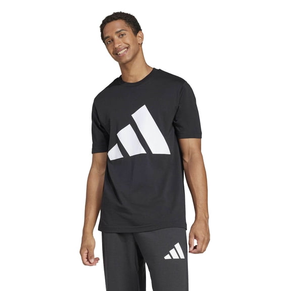 Men's adidas Essentials Big Logo Sportswear T-Shirt Color: Black Size: XXL