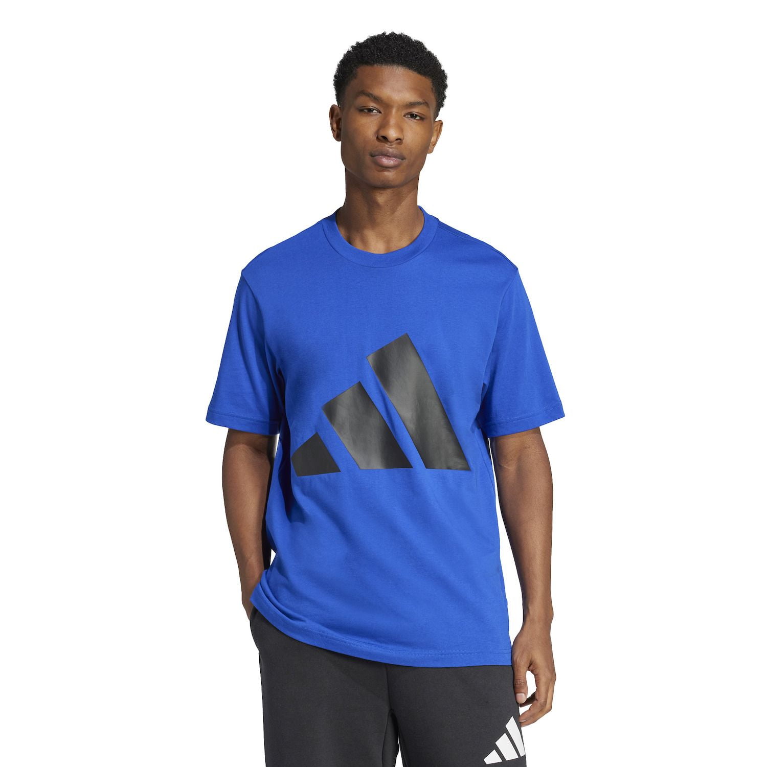 Men's adidas Essentials Big Logo Sportswear T-Shirt Color: Team Royal Blue Size: XXL