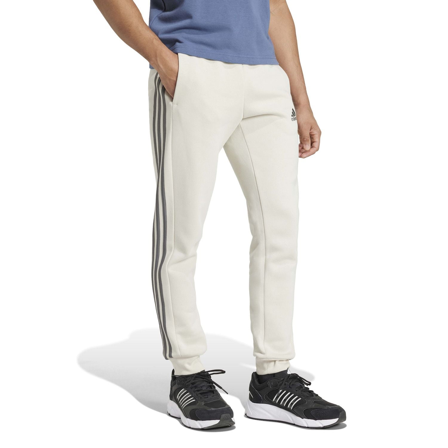 Men's adidas Essentials Fleece 3-Stripes Tapered Cuff Pants Color