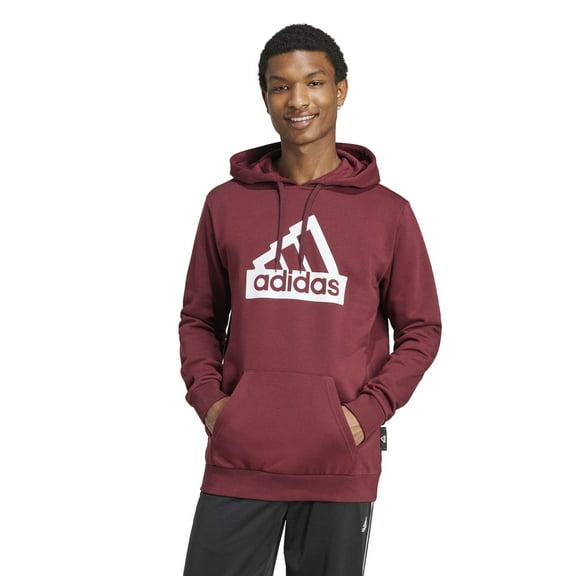 Men's adidas Essentials Graphic Modern Hoodie Color: Shadow Red Size: M