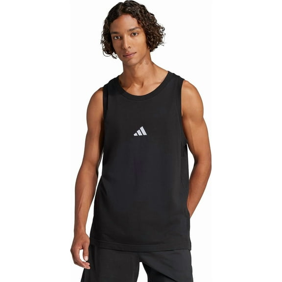 adidas Men's Essentials Small Logo Single Jersey Tank Top