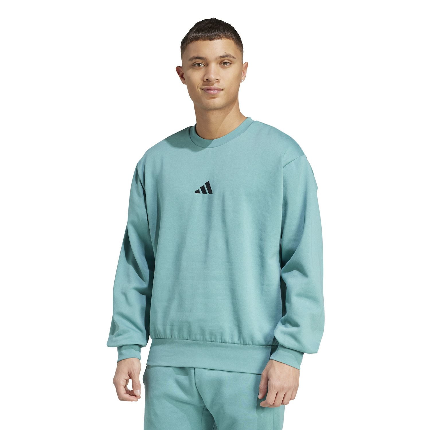 Men's adidas Feel Cozy Fleece Sweatshirt Color: Preloved Crimson
