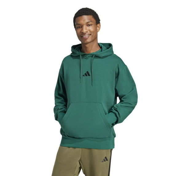 Men's adidas Feel Cozy Pullover Fleece Hoodie Color: Collegiate Green Size: M