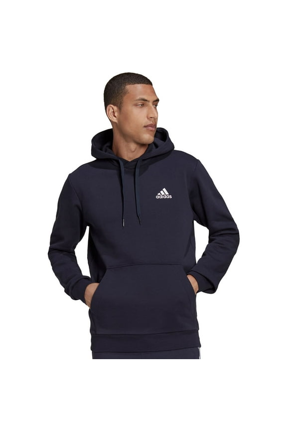 Men's adidas Feel Cozy Pullover Fleece Hoodie Color: Legend Ink White Size: S