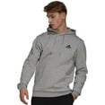 thumbnail image 1 of Men's adidas Feel Cozy Pullover Fleece Hoodie Color: Medium Gray Black Size: XL, 1 of 4