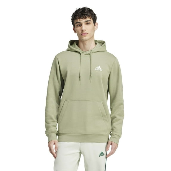 Men's adidas Feel Cozy Pullover Fleece Hoodie Color: Tent Green Size: M