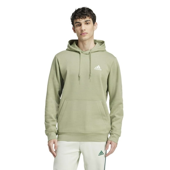 Men's adidas Feel Cozy Pullover Fleece Hoodie Color: Tent Green Size: S