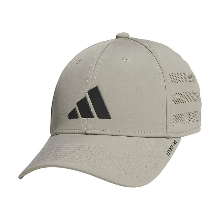 Men's adidas Gameday Stretch Fit Hat Color: Silver Pebble Black