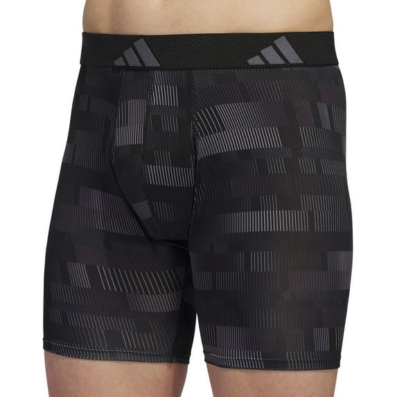 Men's adidas Microfiber Boxer Brief Color: Haste Gray Carbon Size: M