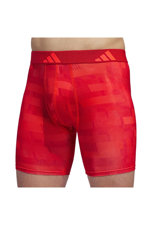 Men's adidas Microfiber Boxer Brief Color: Haste Solar Red Size: L