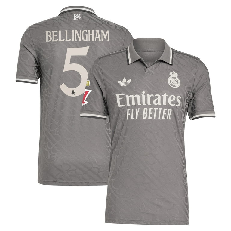Men's adidas Originals Jude Bellingham Charcoal Real Madrid 2024