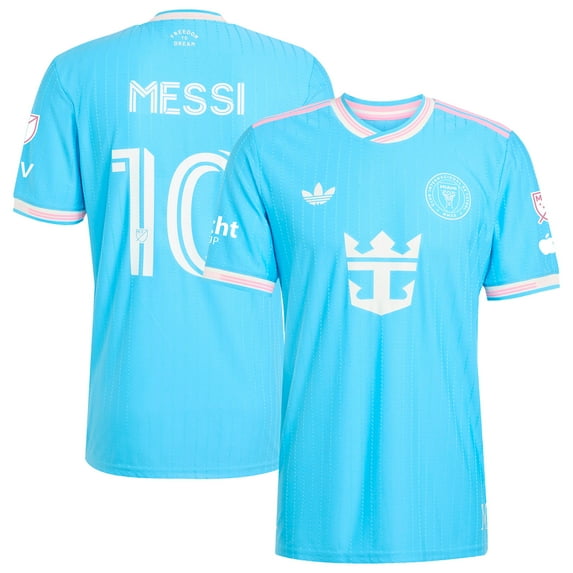 Men's adidas Originals Lionel Messi Blue Inter Miami CF 2025 Third Authentic Player Jersey