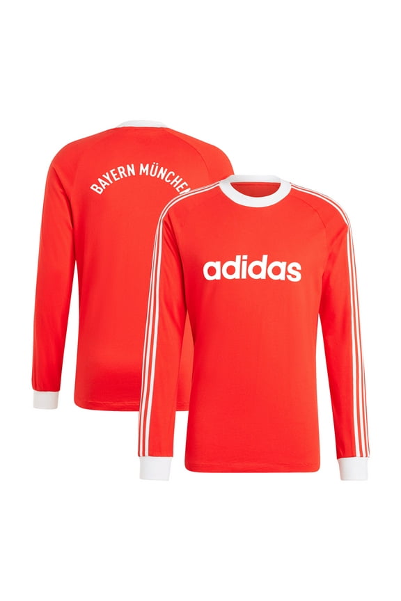 Men's adidas Originals Red Bayern Munich Energy Drop '70s Long Sleeve Jersey