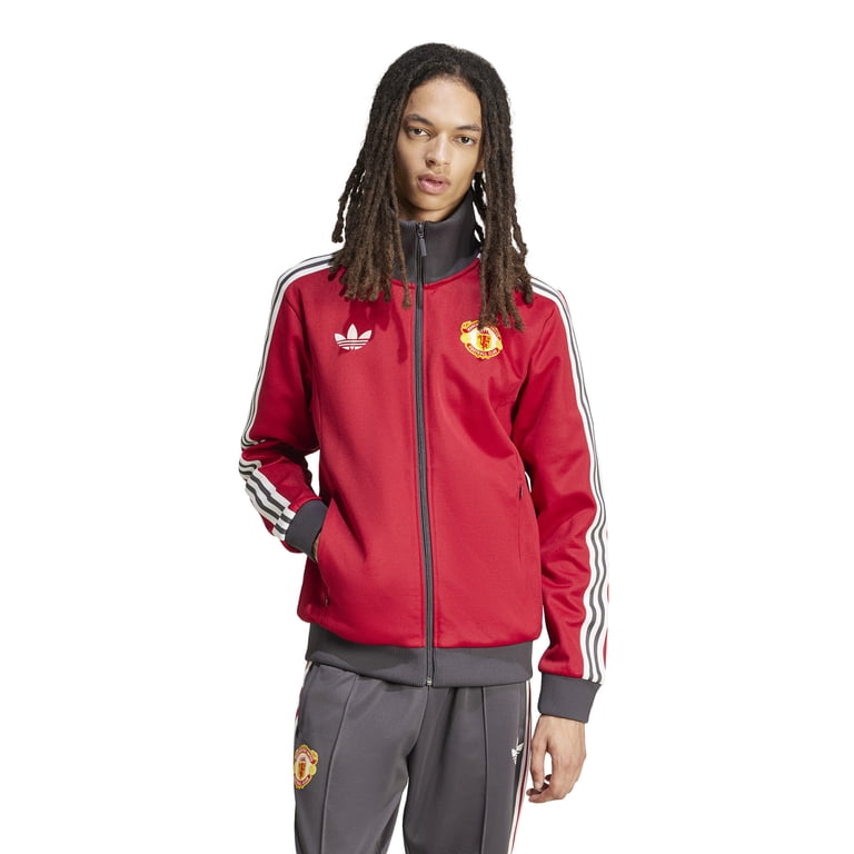 Men's adidas Originals Red Manchester United adicolor Full-Zip