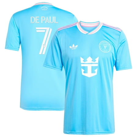 Men's adidas Originals Rodrigo De Paul Blue Inter Miami CF 2025 Third Replica Player Jersey