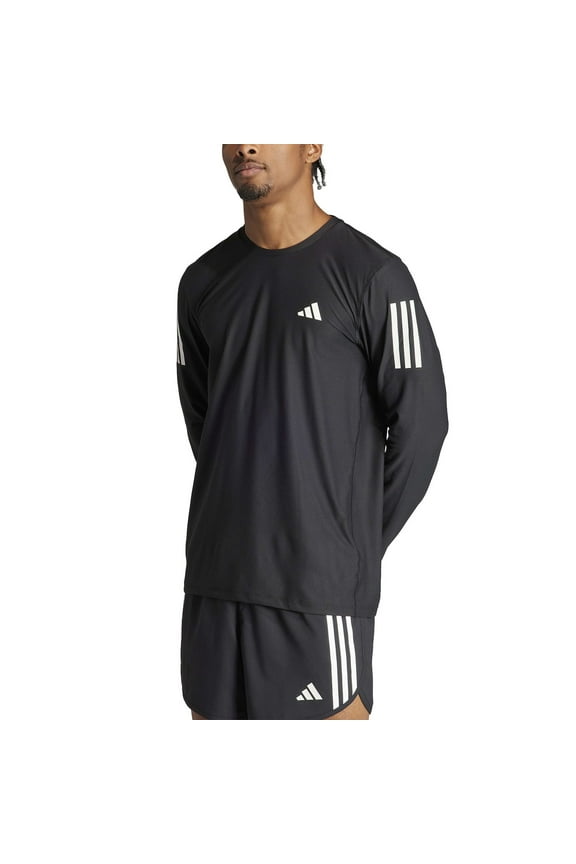 Men's adidas Own The Run Long Sleeve Running Tee Color: Black Size: XL