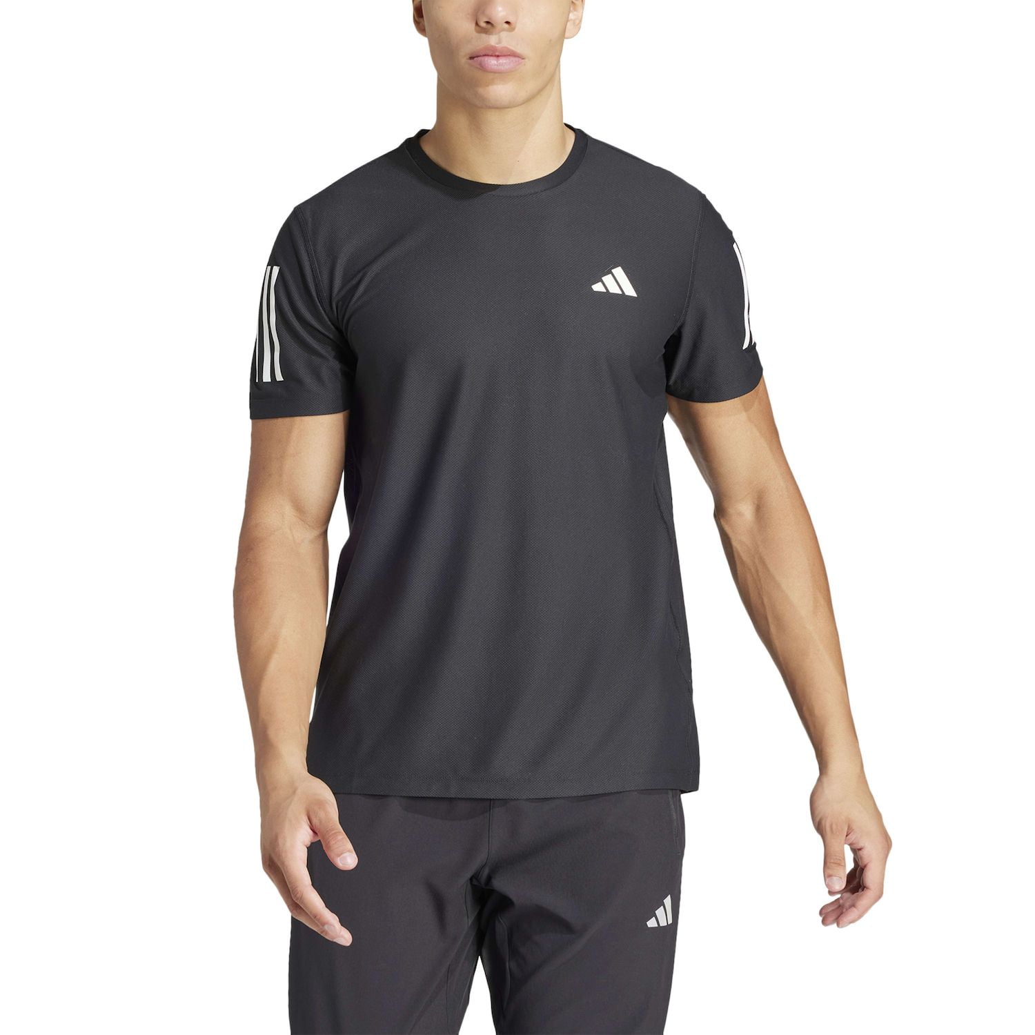 Men's adidas Own The Run Running Tee Color: Black Size: XXL