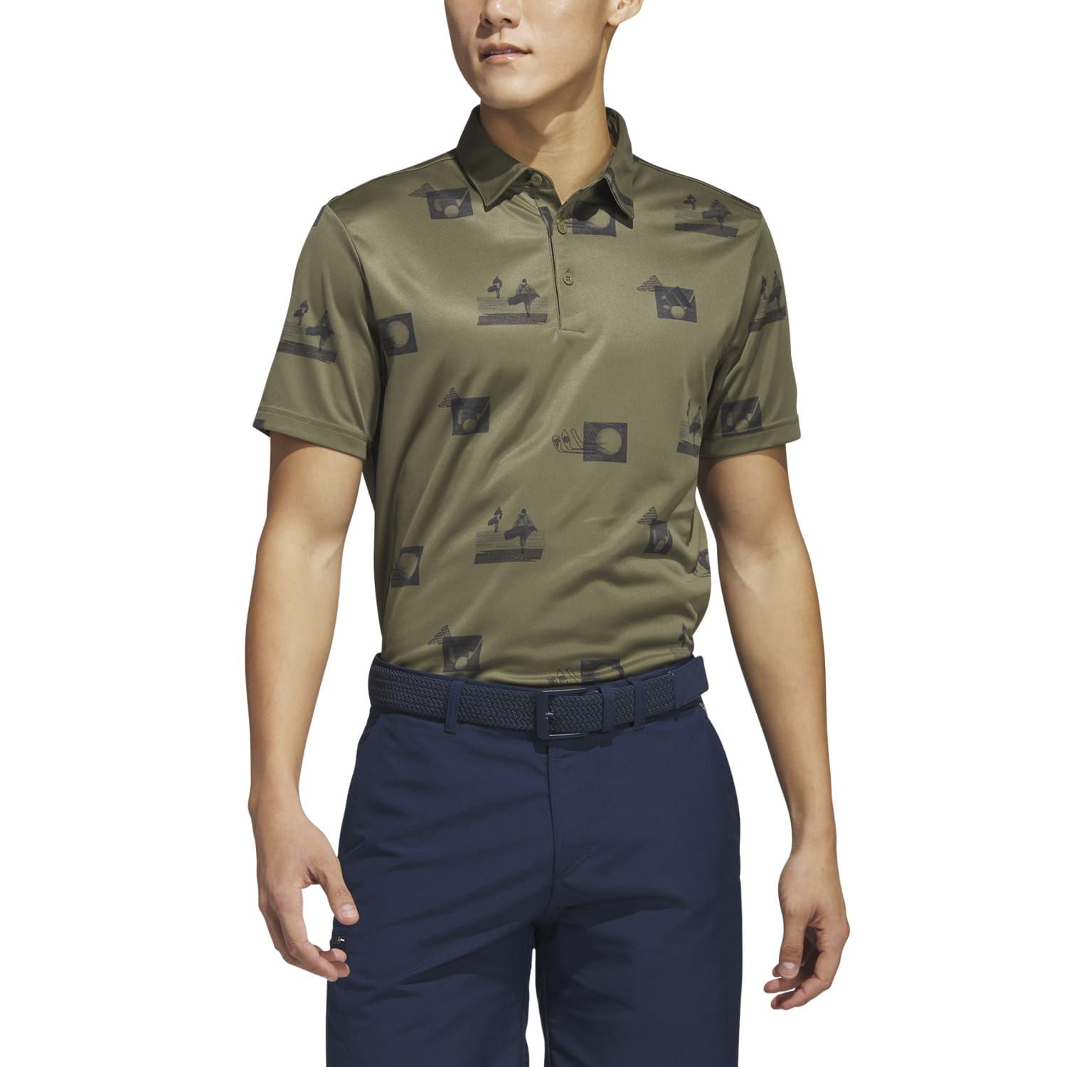 adidas black golf shirt