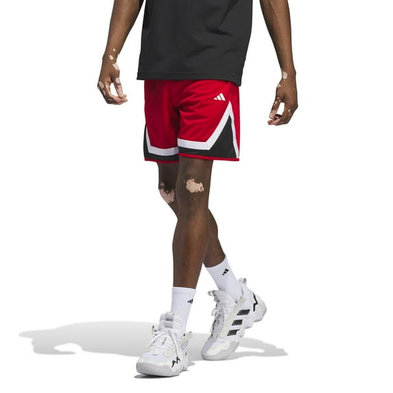 Men's adidas Pro Block Shorts Color: Scarlet Black Size: XL
