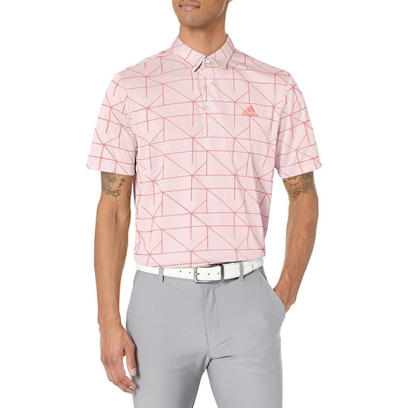 Men's adidas Regular-Fit Jacquard Polo - Men's Golf Polo Shirt For Comfortable Play - Small (S)