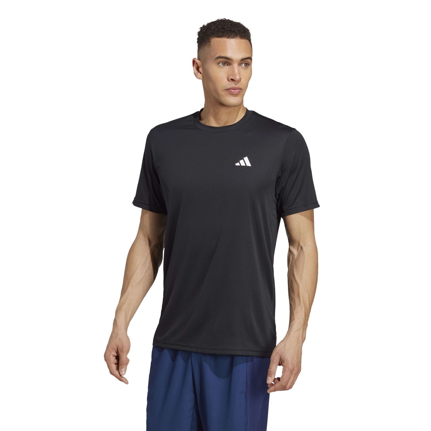 Men s adidas Train Essentials Training Tee Color Black White Size XXL Walmart