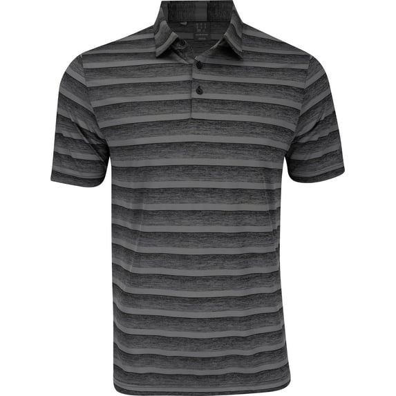 Men's adidas Two Color Stripe Golf Polo Color: Black Size: XXL