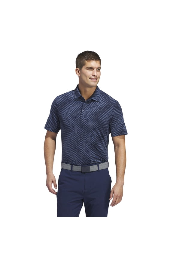 Men's adidas Ultimate365 Allover Print Polo Shirt Color: Collegiate Navy Size: XXL