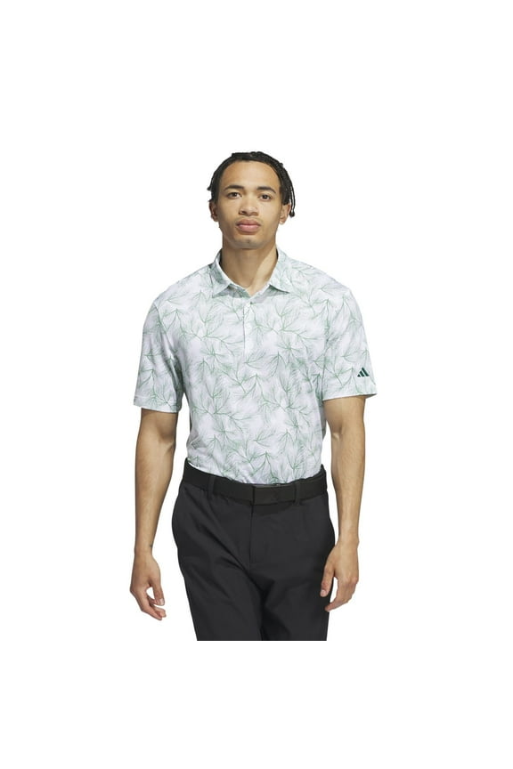 Men's adidas Ultimate365 Mesh Print Polo Shirt Color: White Size: L