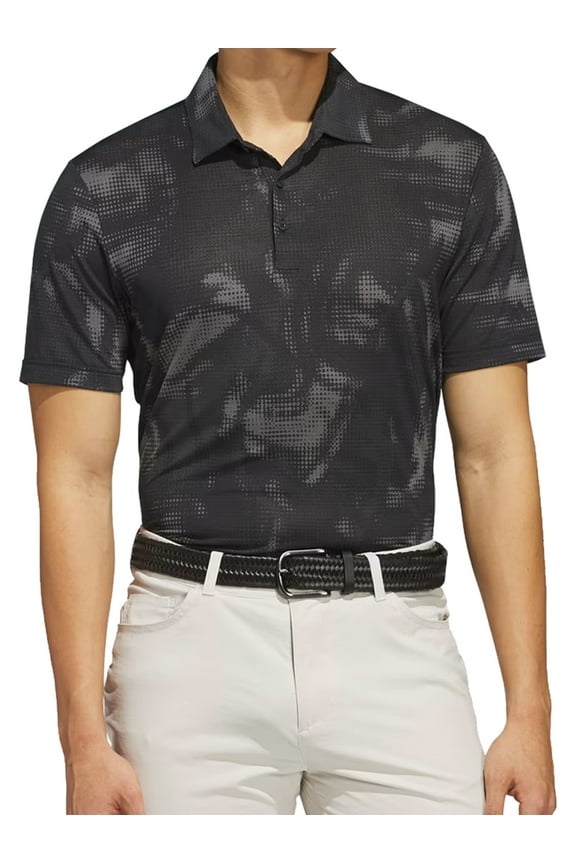 Golf Men's Ultimate365 Printed Mesh Polo, Large Black -