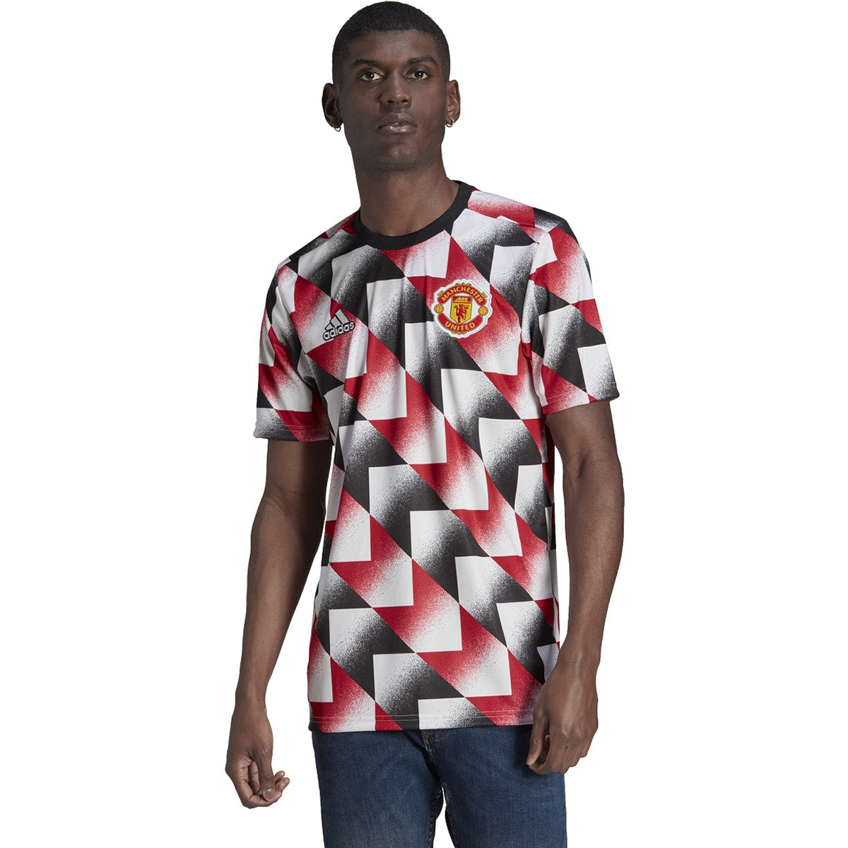 Men's adidas White Manchester United 2022 Pre-Match Top Color: Man White Size: M