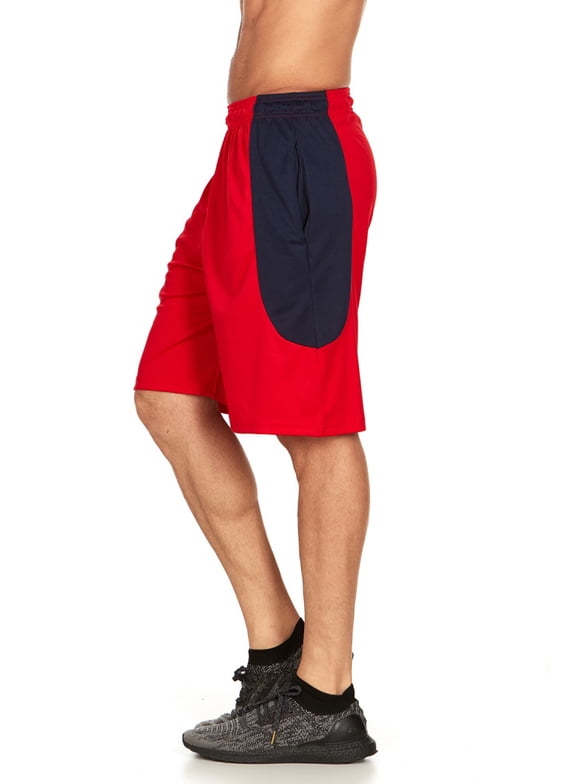 Men's and Big Men's 9" Active Shorts, Mesh Athletic Gym shorts with pockets, Sizes up to 3X