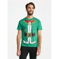 thumbnail image 1 of Christmas Men's and Big Men's Elf Suit Cosplay Little Helper Graphic Tee from Holiday Time, Sizes XS-3XL, 1 of 5