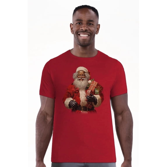 Christmas Men's and Big Men's Santa's New Bag Graphic Tee from Holiday Time, Sizes S-3XL