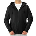 thumbnail image 1 of Men's and Big Men's Fleece Full Zip Hooded Jacket, Up to Size 3XL, 1 of 5