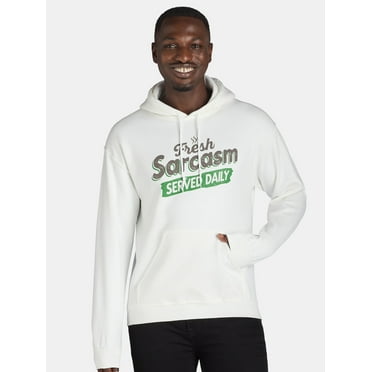 Men's and Big Men's Fresh Sarcasm Served Graphic Print Hoodie, S-3XL