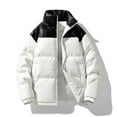 thumbnail image 1 of Men's and Big Men's Jacket Quilted Gray Plain Down Puffer Jacket Warm Winter Casual Men Coat, 1 of 5