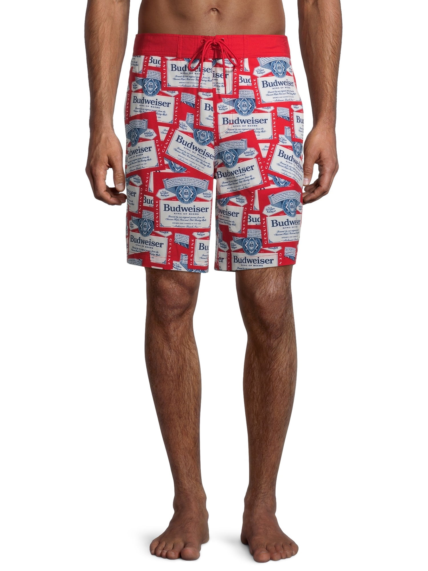Men's and Big Men's Licensed Budweiser Boardshorts, up to Size 3XL