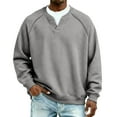 thumbnail image 1 of Men's and Big Men's Long Sleeve Waffle Knit Lightweight Pullover T-Shirt, 1 of 4