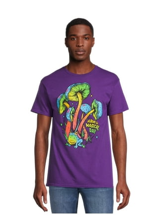 Green and sales purple graphic tee