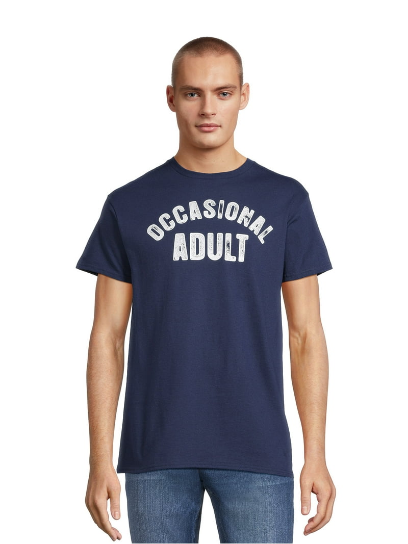 Men's and Big Men's Occasional Adult Graphic Tee with Short