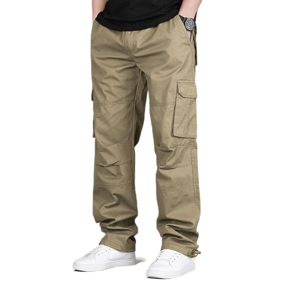 Men's and Big Men's Regular Fit Stretch Twill Multi Pocket Outdoor Work Cargo Bottoms
