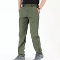 thumbnail image 1 of Men's and Big Men's Relaxed Fit Stretch Straight Leg Zip Multi Pocket Cargo Work Pants, 1 of 8